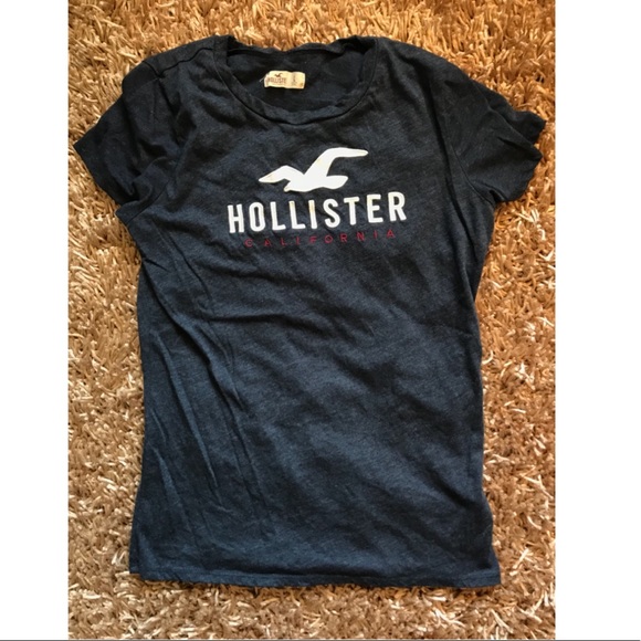 HOLLISTER 🌴 NAVY T-SHIRT - Picture 1 of 4